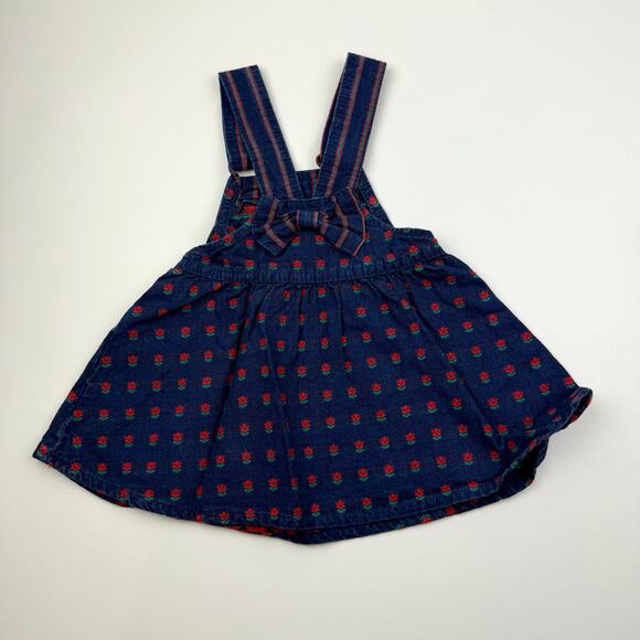 OshKosh Vintage Denim Floral Jumper Dress - Picture 7 of 11